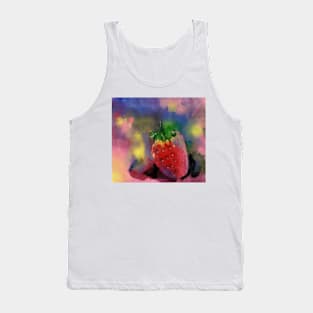 Strawberry Watercolor Tank Top